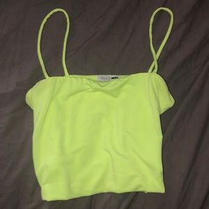 fashion nova neon crop top